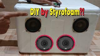 DIY Stereo System Speaker by Styrofoam Box for Home & Car