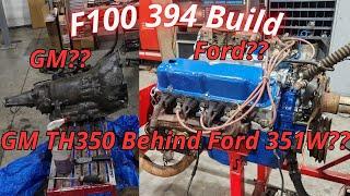 81 F100 Build | GM Transmission Behind a Ford Motor?!?!?!