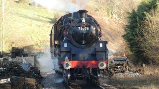 Standard 4MT shunting into the headshunt at Oxenhope | Keighley & Worth Valley Railway | LTV