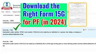 Download Form 15G PDF for PF Withdrawal in 2024 #form15g