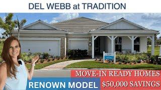 New Estate Homes with 3 Car Garage Del Webb Tradition Port St Lucie Florida