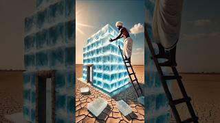 Look, the farmer built a house of snow with hard work #ai #farmer