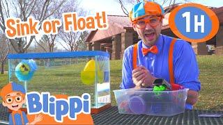 Sink or Float | 1 HOUR BEST OF BLIPPI | Educational Videos for Kids | Full Episodes | Blippi Toys