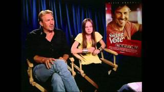 Swing Vote: Kevin Costner & Madeline Carroll Interview | ScreenSlam