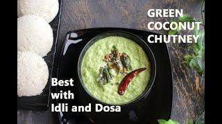 GREEN COCONUT CHUTNEY |  CILANTRO COCONUT CHUTNEY RECIPE