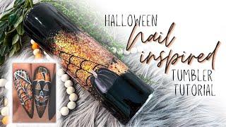 Halloween Nail Inspired Tumbler Tutorial l DAM Fancy Creations