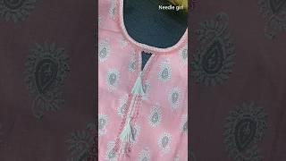 Simple and Beautiful Round Neck Design|Boat Neck Design|Needle Girl Neck Design|#shorts #needlegirl