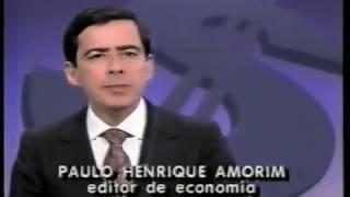Jornal da Globo 1990 com William Bonner e Fátima Bernardes Parte 01