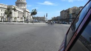 Taxi journey past El Capitolio - Havana, Cuba