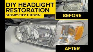 DIY Headlight Restoration Tutorial - Step-by-Step Guide on an old Toyota