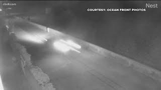 Surveillance video shows vehicle racing down Mission Beach Boardwalk