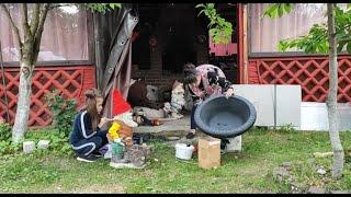 Все для красоты и уюта. Как мы построили беседку из забора. Жизнь семьи в деревне.