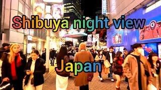 [4K] Night Walking Tour and Sightseeing in Shibuya City. Tokyo, Japan.