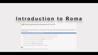 Introduction to Roma