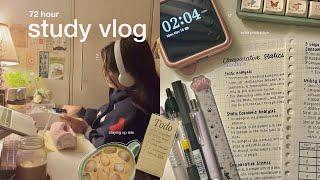 productive uni vlog  72 hours, staying up late, note-taking ft. lots of coffee