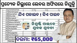 Labour Office Recruitment 2024 ! Odisha New Govt Jobs 2024 ! Salary 65,000 Per Month