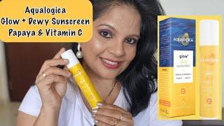 Aqualogica Glow + Dewy Sunscreen | Papaya & Vitamin C