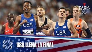 USA clasifica con 3 atletas a la final de Atletismo 1500 m masculino | Juegos Olímpicos París 2024