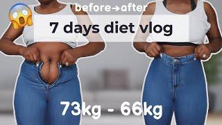 How I lost 7kg (15lbs) in 7 days ️ my weight loss diet vlog
