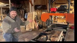 Cutting smaller logs safely on a homemade sawmill