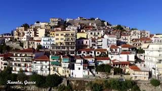 Kavala, Greece - The blue city, an aerial walk