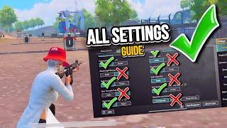 PUBG MOBILE NEW BEST SENSITIVITY & SETTINGS SETTINGS + TUTORIAL + CODE 