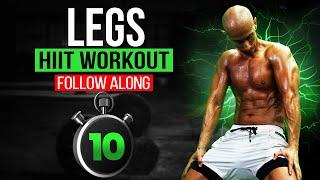 10 Minute Intense LEG Follow Along Workout! - Frank Medrano