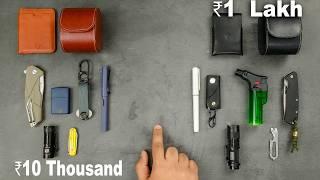 ₹10,000 vs ₹1,00,000 Everyday Carry Kit for Modern Men : Budget vs Premium EDC