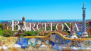 Barcelona 4K Amazing Aerial Film - Meditation Relaxing Music - Scenic Relaxation