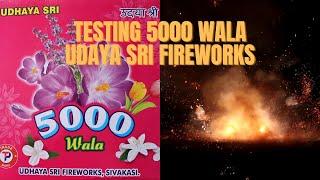 Testing 5000 Wala (Udaya Sri Fireworks) | Willow Crackers | Tape Wala | Crackers Show Time | CST |