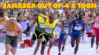 TEAM JAMAICA 4TH IN 100M HEAT | PARIS 2024