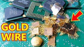 Gold wire from IC integrated circuit chips