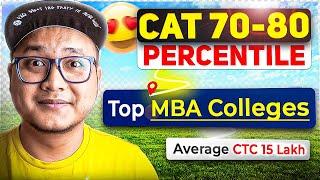 Top MBA Colleges for 70-80 Percentile | High Placements  | Hidden Gems You Must Know! 