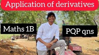 Applications of derivatives by sky dhoni in telugu Maths 1b / diploma
