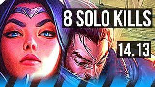 IRELIA vs YASUO (MID) | 8 solo kills, Rank 9 Irelia, 12/3/3 | JP Master | 14.13