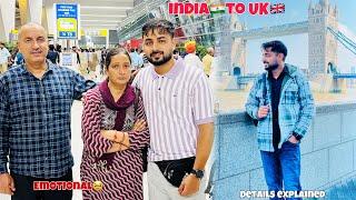 India to London United Kingdom  student travel VLOG 2024 | Maa got emotional | details explained