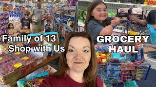 Family of 13 GROCERY SHOP & HAUL || Large Family Vlog