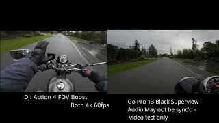 Comparison View Motorcycle HandleBar / Chin Mount GoPro 13 Black or DJI Action 4 Motorcycle No Audio