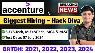 Accenture Direct Test Hiring | 2021, 2022, 2023, 2024 BATCH | Hackdiva Eligibility Updated