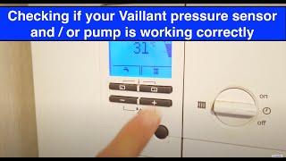 How to do a vaillant pressure sensor check and prevent F75 fault code errors