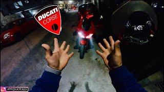 Ducati Panigale V4 First Ride CrazyAccidental wheelie|FASTEST TRACK Bike#ducati #panigalev4