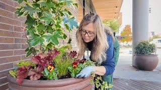 Day in The Life of a Landscape Designer | Planting Vibrant Containers That Will Last All Winter!