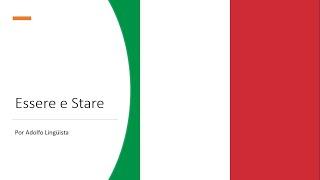 Aprender italiano: Los verbos essere y stare (Explicación completa)