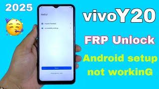 vivo Y20 FRP BYPASS Unlock 2025 | talkback not working