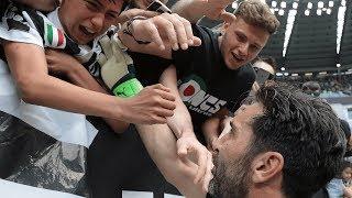 Incredible scenes! Gianlugi Buffon is given the perfect send off by Juventus players and fans