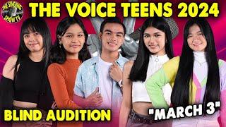 The Voice Teens Philippines 2024 March 3 Blind Audition | The Singing Show TV