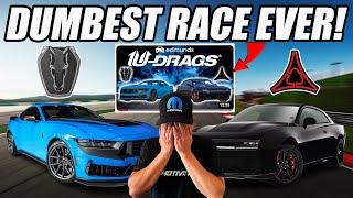 MUSTANG DARK HORSE VS DODGE DAYTONA SCAT PACK EV DUMBEST RACE EVER