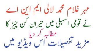 Mahar Ghulam Muhammad Lali MNA in national assembly