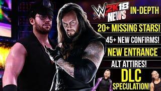 WWE 2K18 News: 20+ MISSING SUPERSTARS, DLC Analysis, Alt. Attires, REMOVES From Roster, & More!