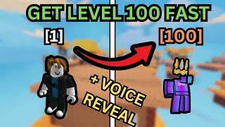 HOW TO GET LEVEL 100 FAST in ROBLOX BEDWARS +VOICE REVEAL